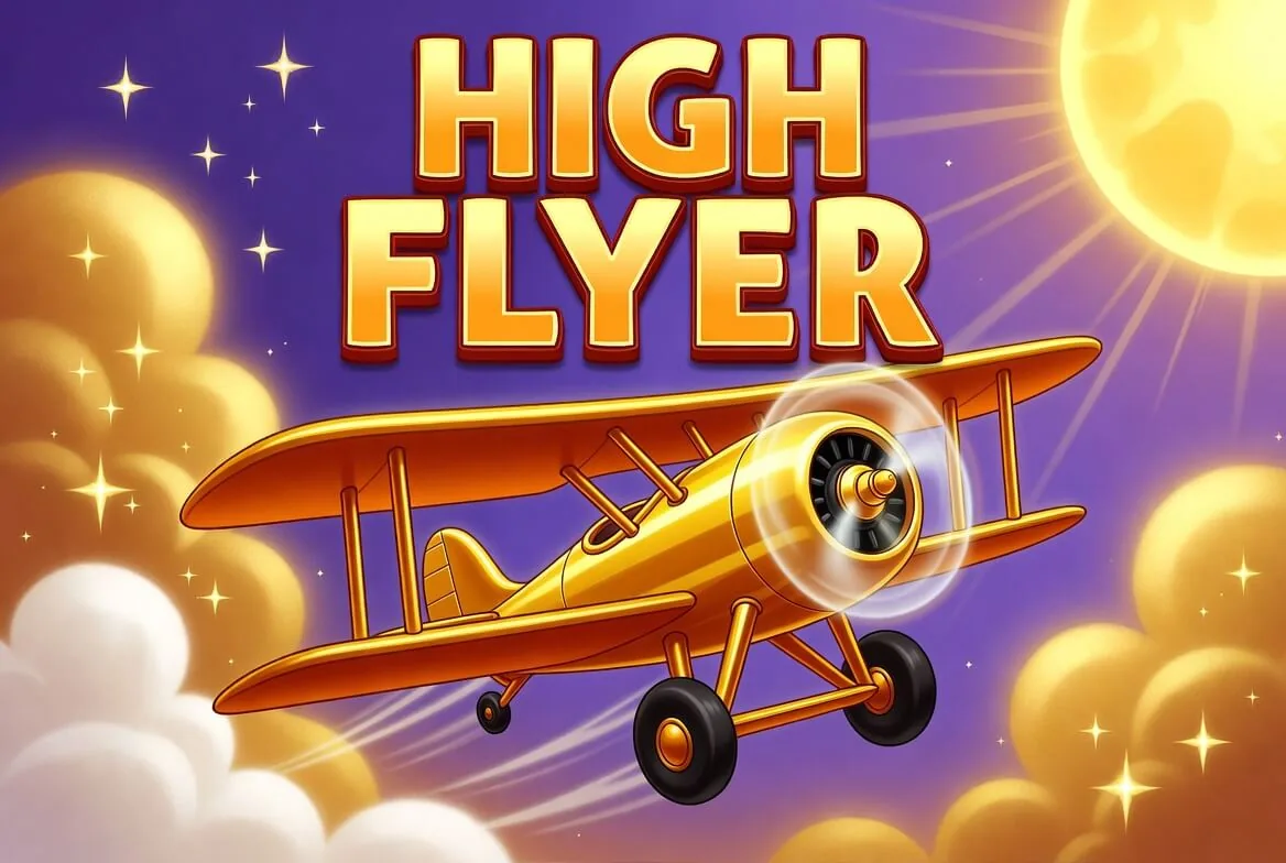 Layar mode demo High Flyer dengan saldo virtual