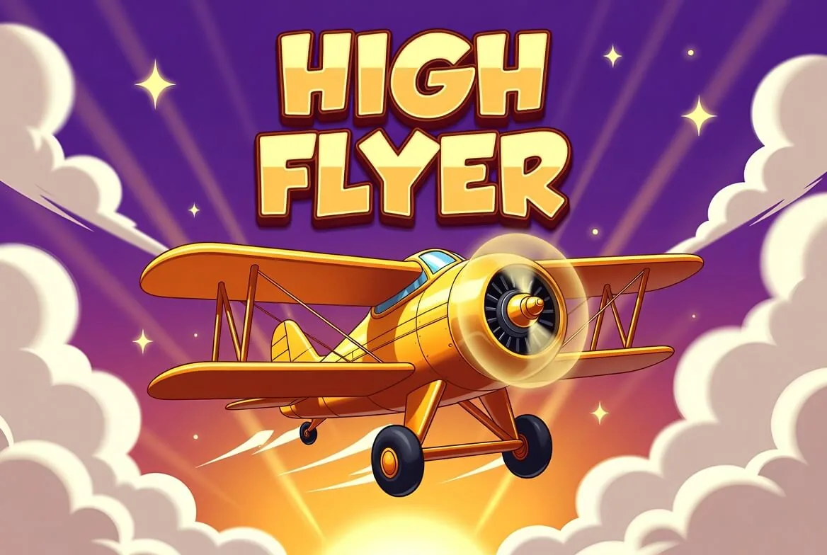 Permainan crash High Flyer berjalan di layar ponsel